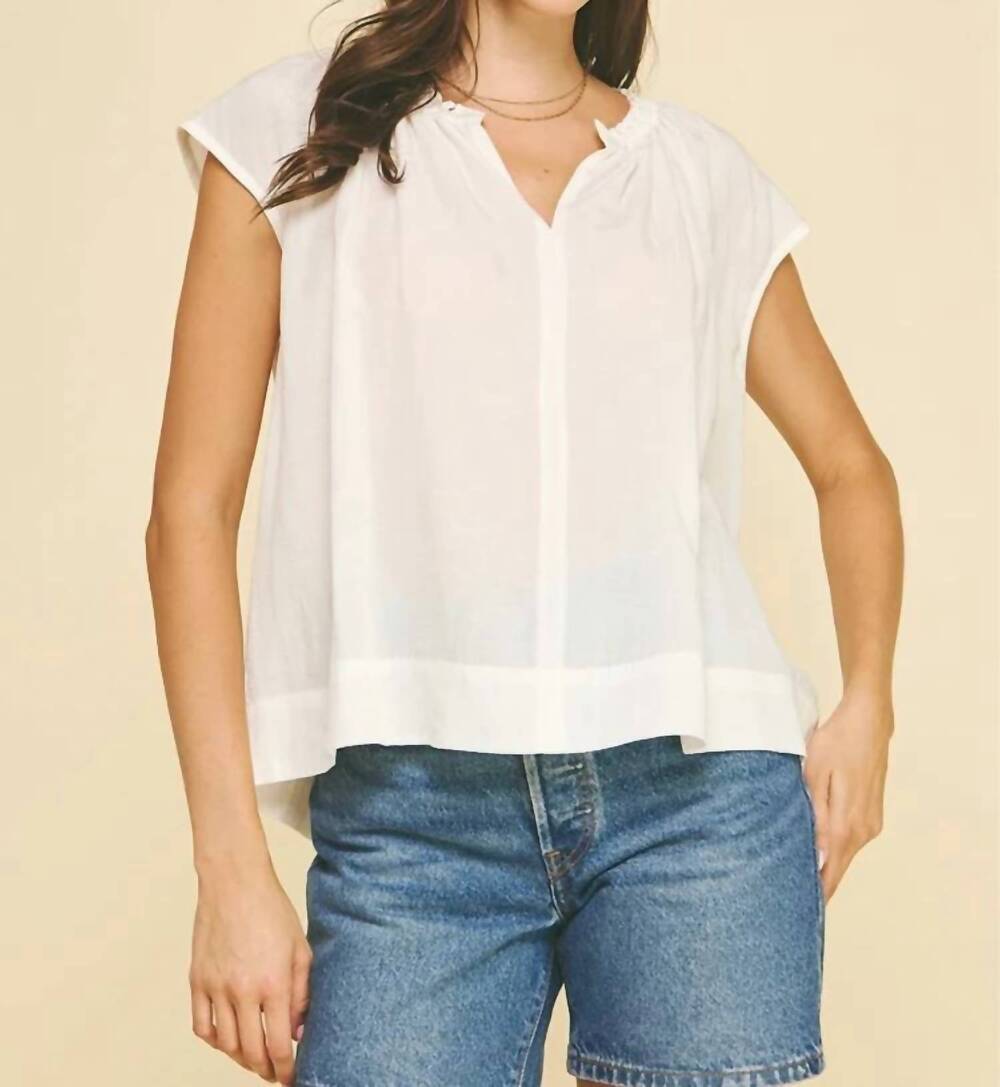 NEW PINCH palmer top in white
